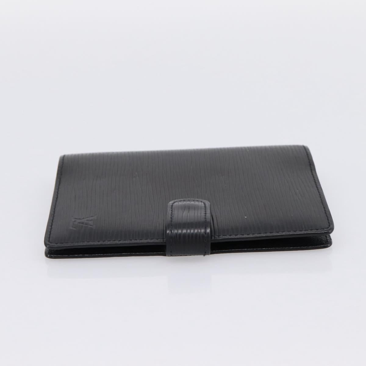 LOUIS VUITTON Epi Agenda PM Day Planner Cover Black R20092 LV Auth BA15663