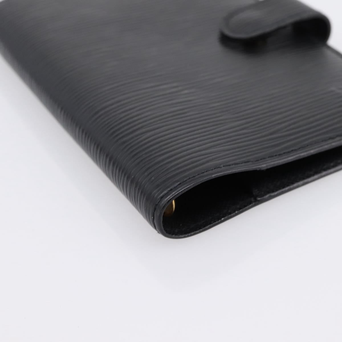 LOUIS VUITTON Epi Agenda PM Day Planner Cover Black R20092 LV Auth BA15663