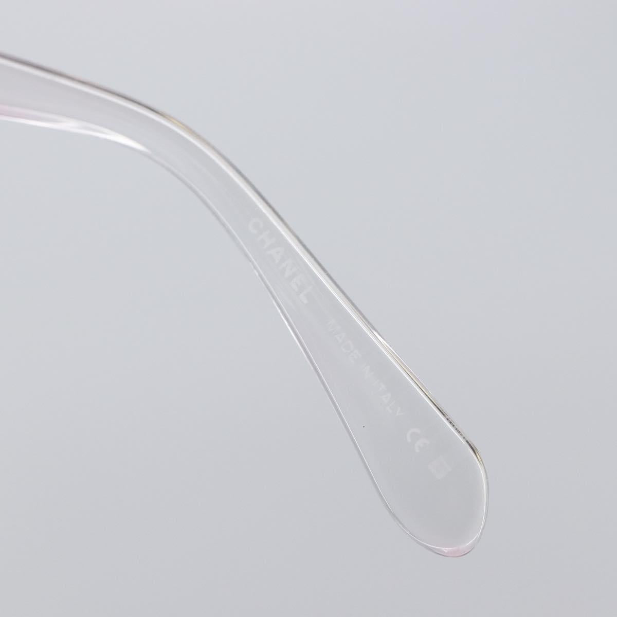CHANEL Rimless Sunglasses plastic Clear CC Auth BA15664M