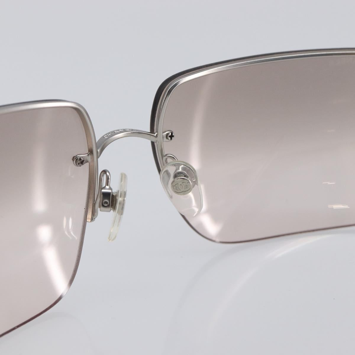 CHANEL Rimless Sunglasses plastic Clear CC Auth BA15664M