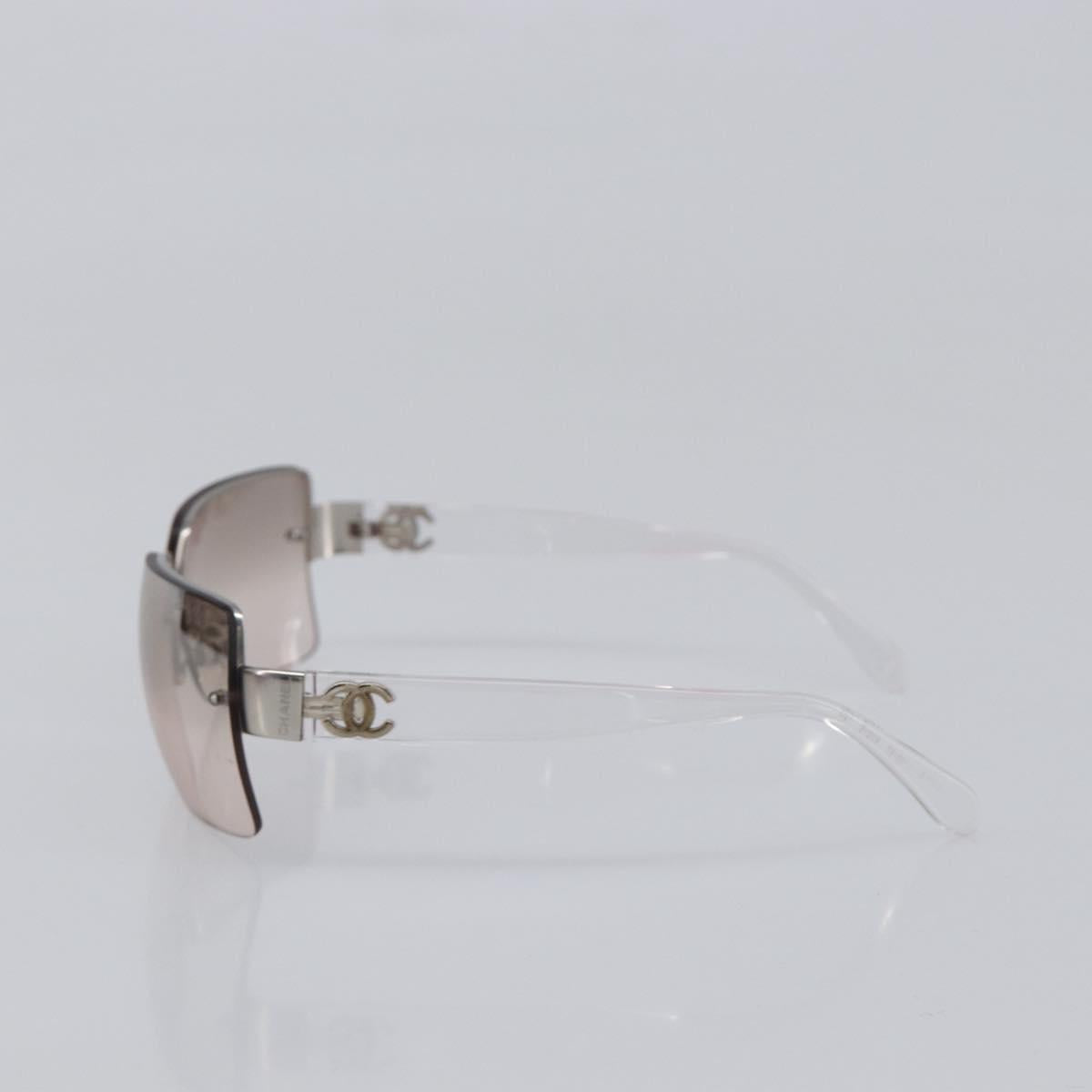 CHANEL Rimless Sunglasses plastic Clear CC Auth BA15664M