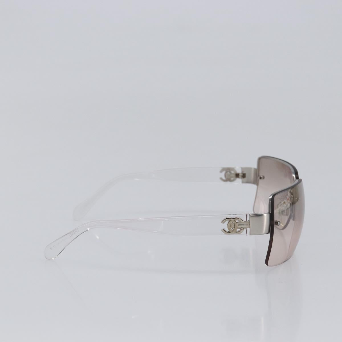 CHANEL Rimless Sunglasses plastic Clear CC Auth BA15664M