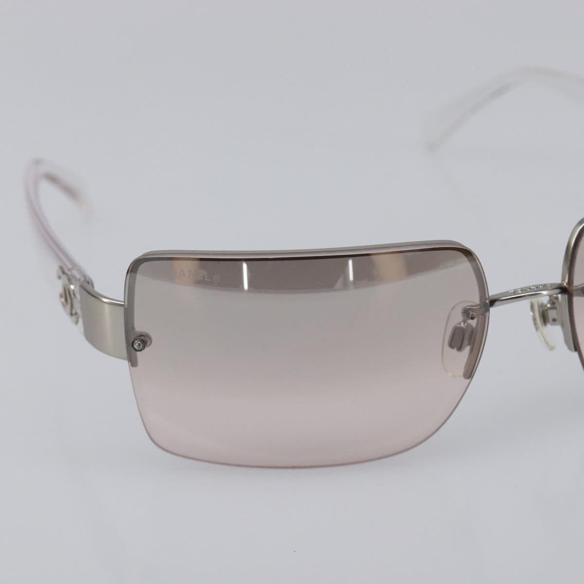 CHANEL Rimless Sunglasses plastic Clear CC Auth BA15664M