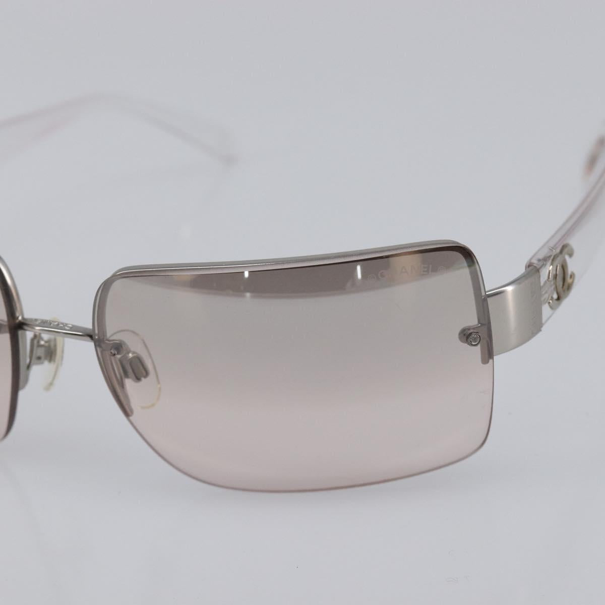 CHANEL Rimless Sunglasses plastic Clear CC Auth BA15664M