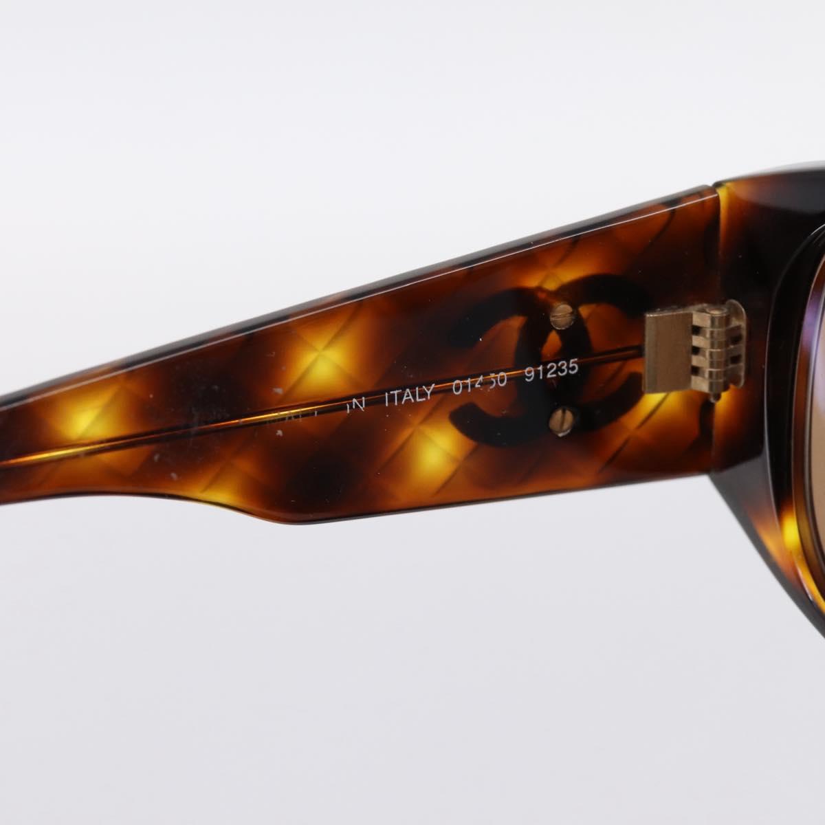 CHANEL Tortoise Pattern Sunglasses plastic Brown CC Auth BA15667