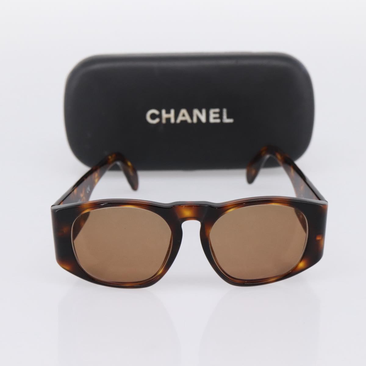 CHANEL Tortoise Pattern Sunglasses plastic Brown CC Auth BA15667