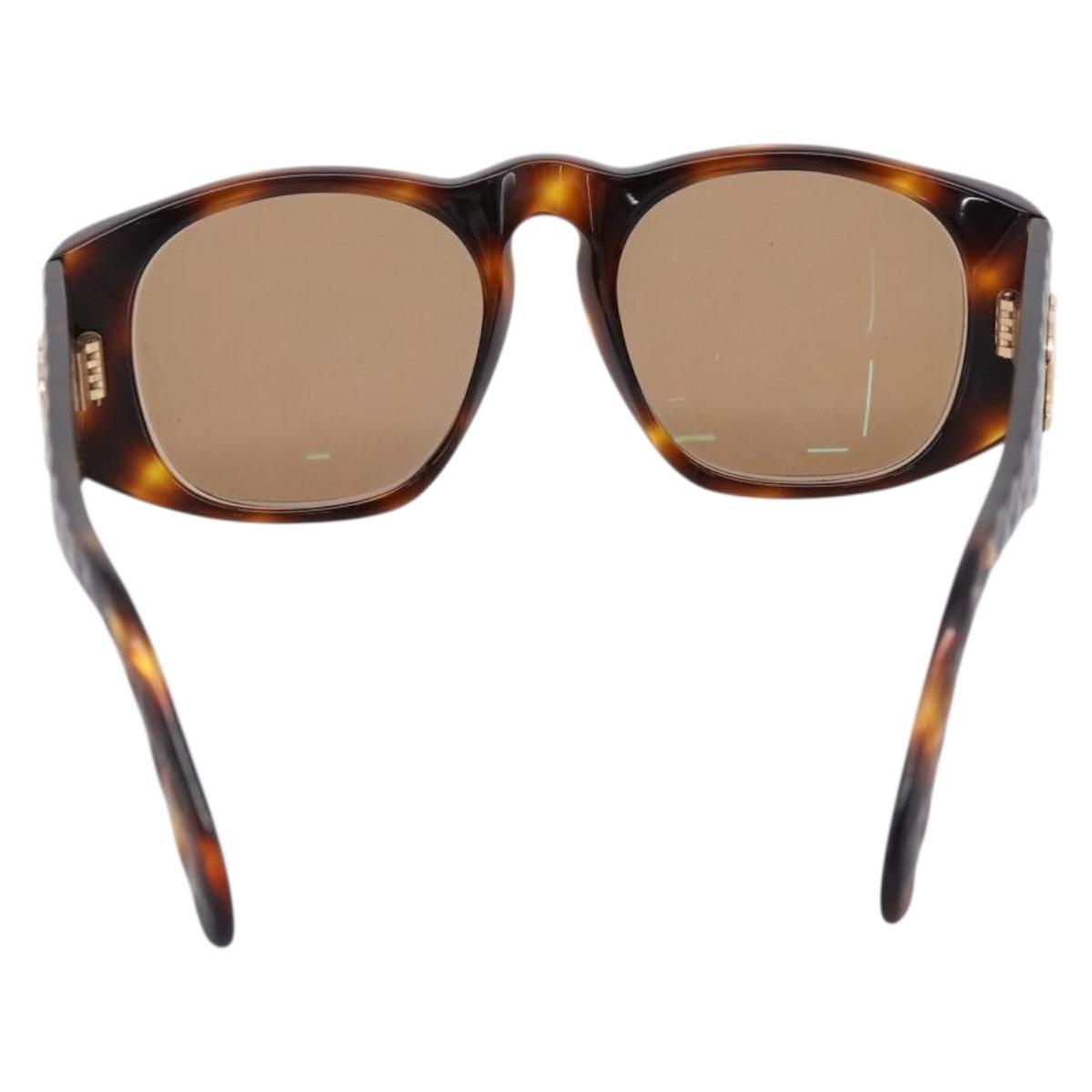 CHANEL Tortoise Pattern Sunglasses plastic Brown CC Auth BA15667