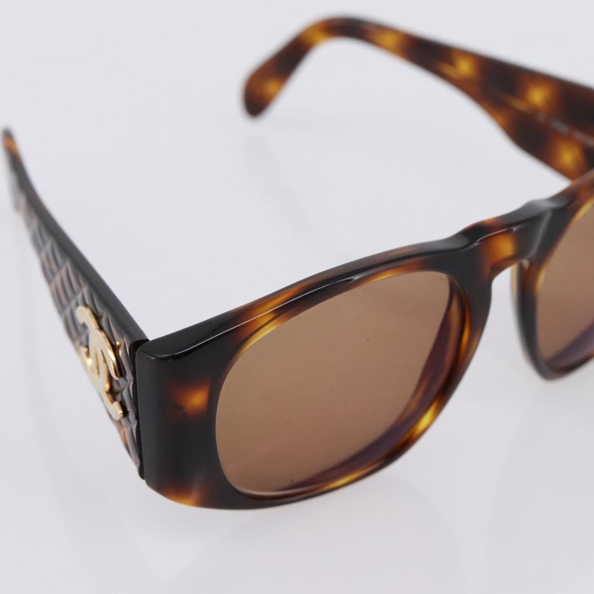 CHANEL Tortoise Pattern Sunglasses plastic Brown CC Auth BA15667
