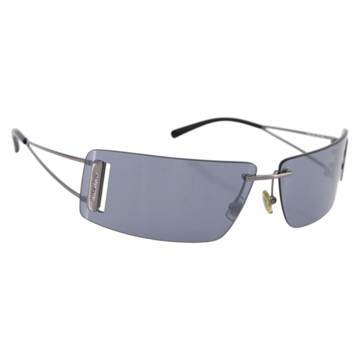 Miu Miu Rimless Sunglasses metal Black Auth BA15669V