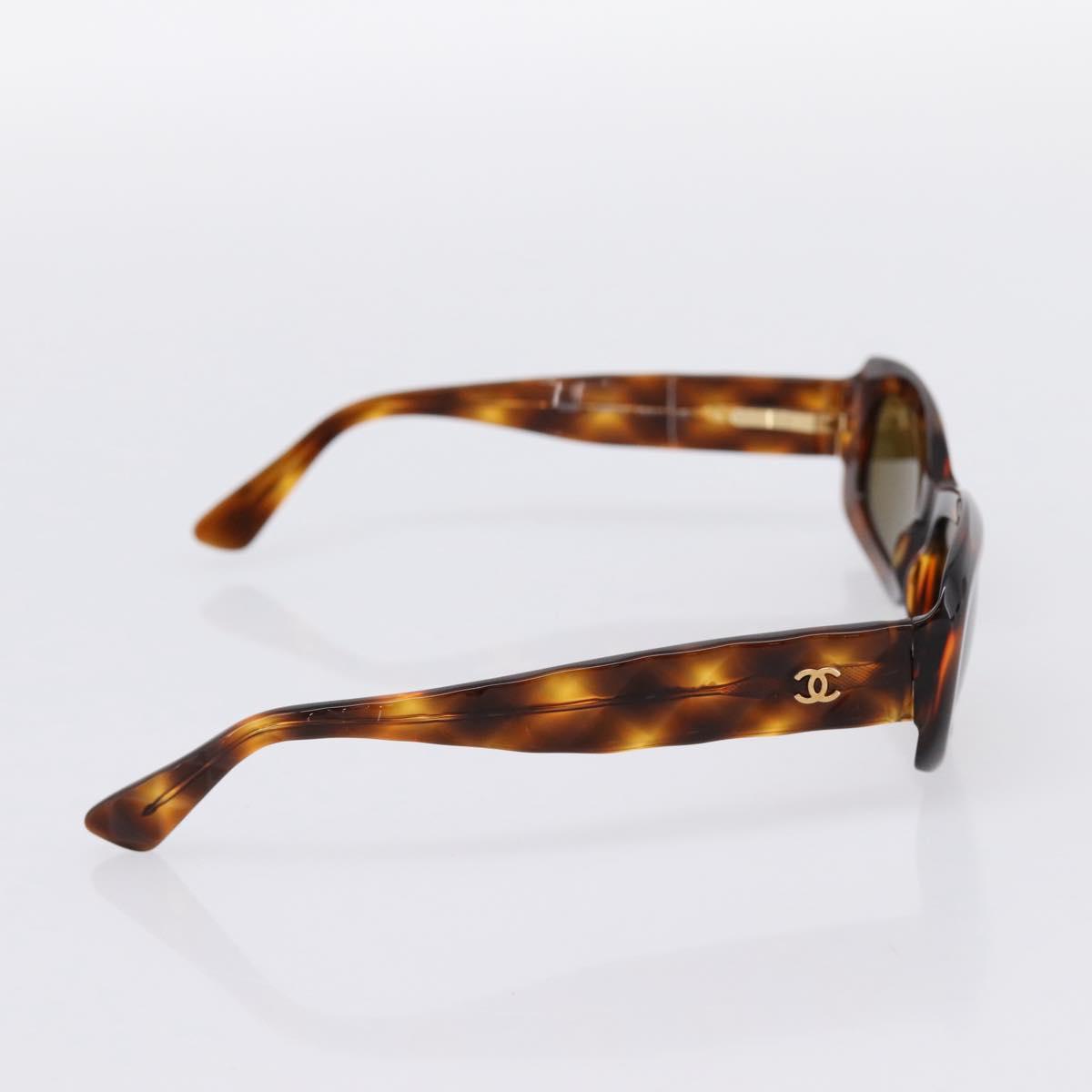 CHANEL Tortoise Pattern Sunglasses plastic Brown CC Auth BA15672