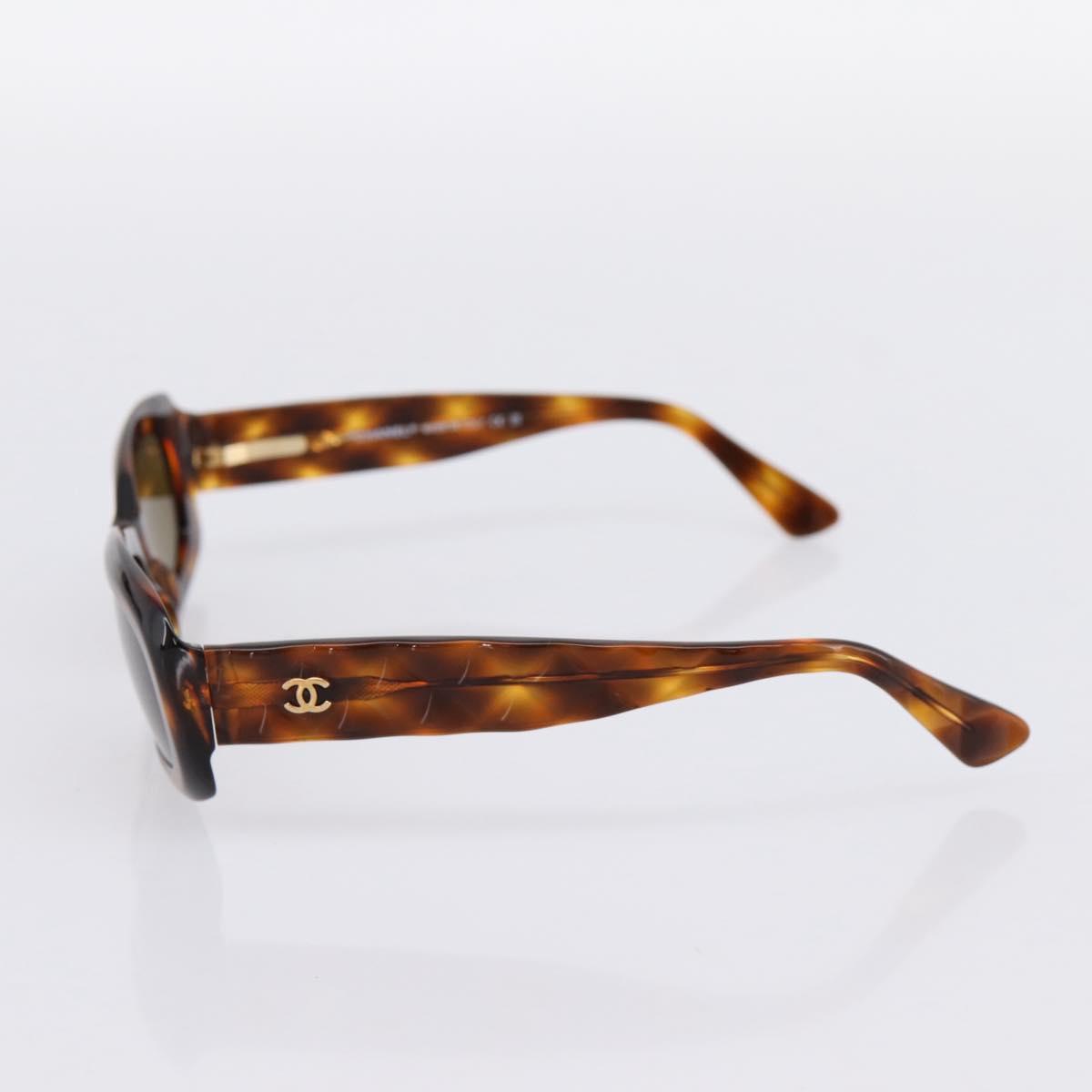 CHANEL Tortoise Pattern Sunglasses plastic Brown CC Auth BA15672