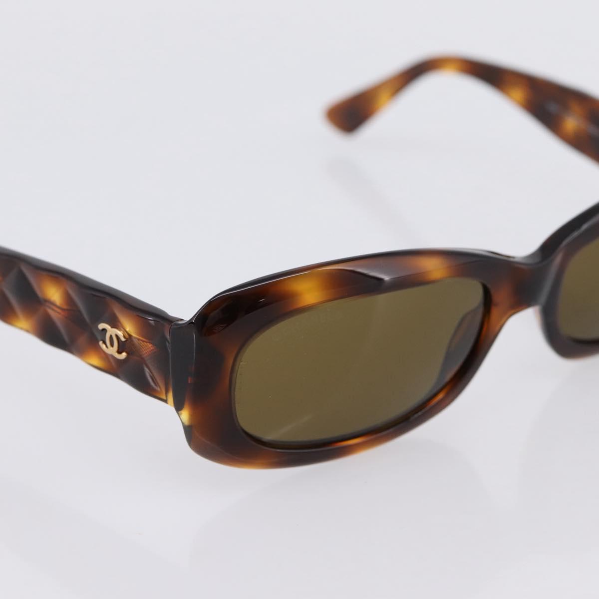 CHANEL Tortoise Pattern Sunglasses plastic Brown CC Auth BA15672
