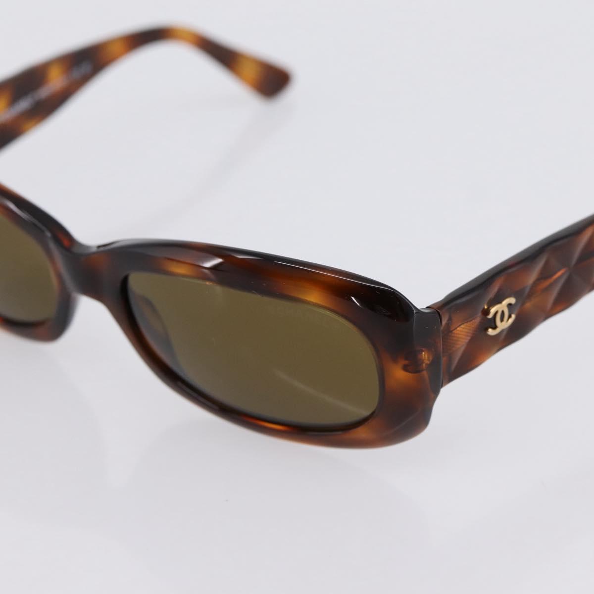 CHANEL Tortoise Pattern Sunglasses plastic Brown CC Auth BA15672