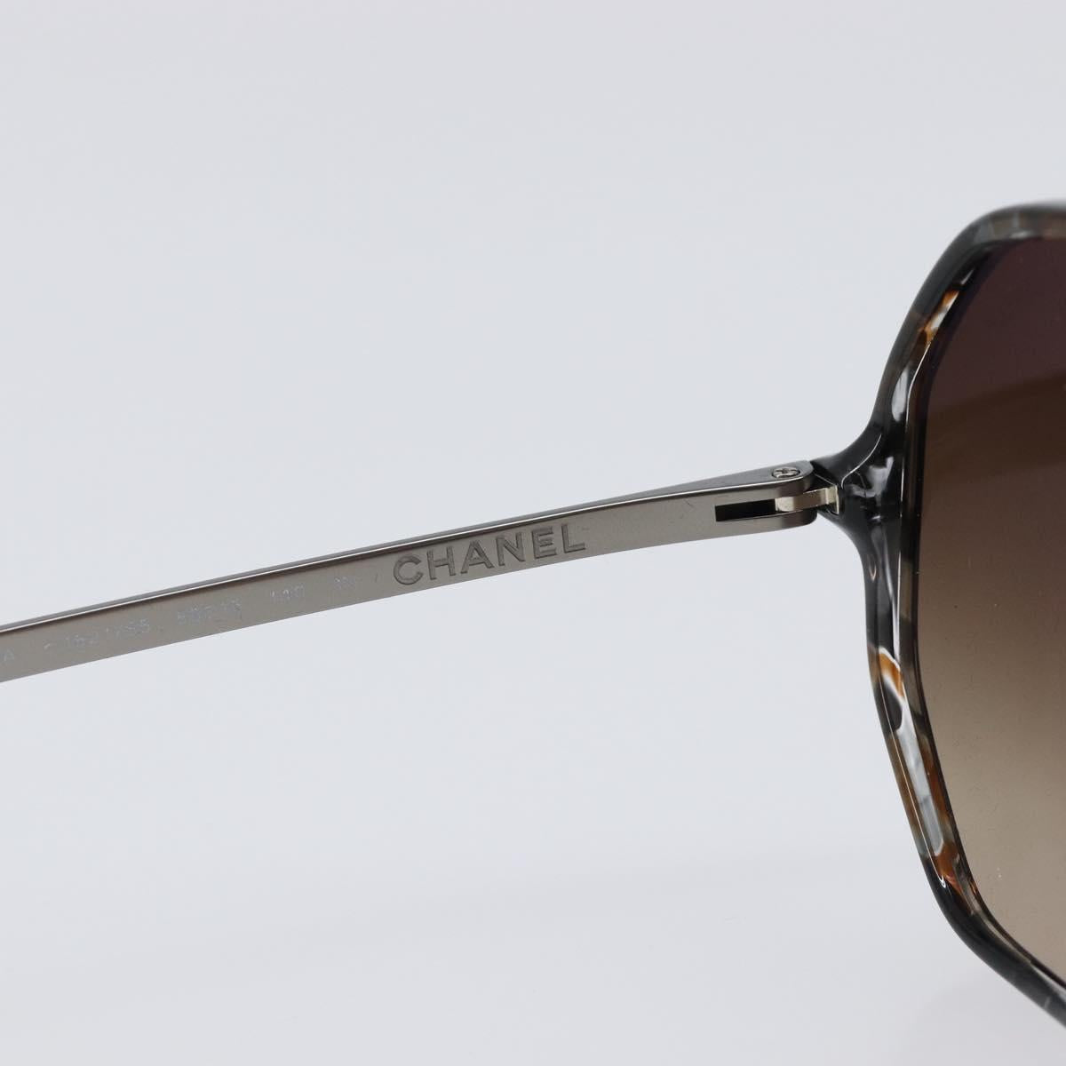 CHANEL Sunglasses plastic Gray CC Auth BA15673V