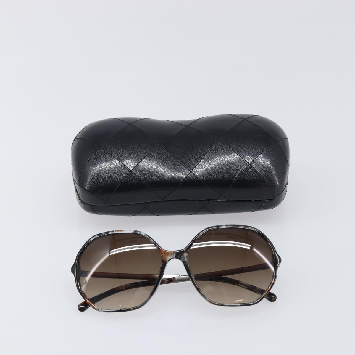 CHANEL Sunglasses plastic Gray CC Auth BA15673V