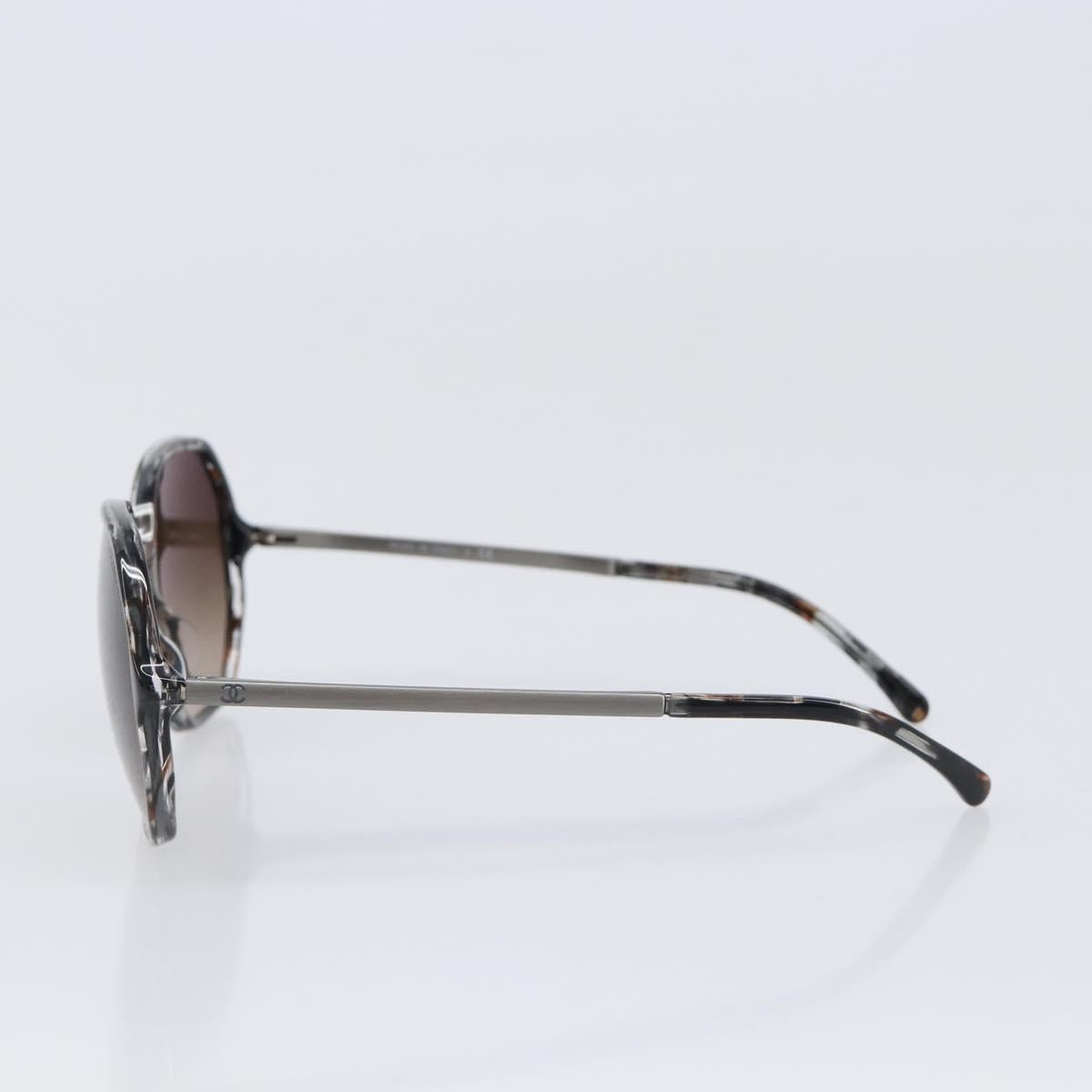 CHANEL Sunglasses plastic Gray CC Auth BA15673V