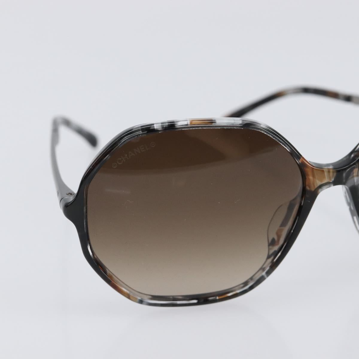 CHANEL Sunglasses plastic Gray CC Auth BA15673V