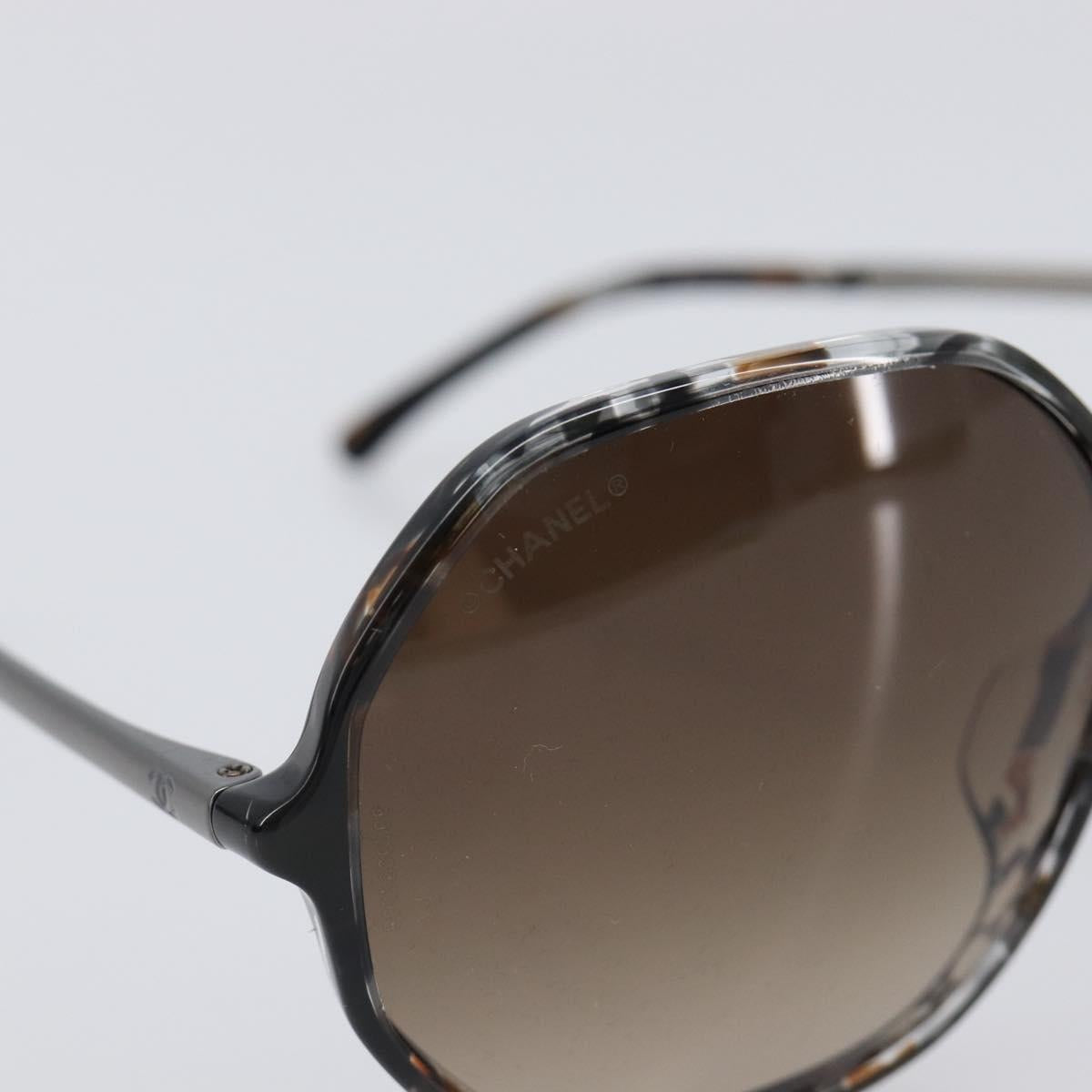 CHANEL Sunglasses plastic Gray CC Auth BA15673V