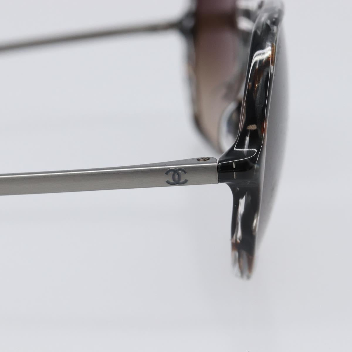 CHANEL Sunglasses plastic Gray CC Auth BA15673V