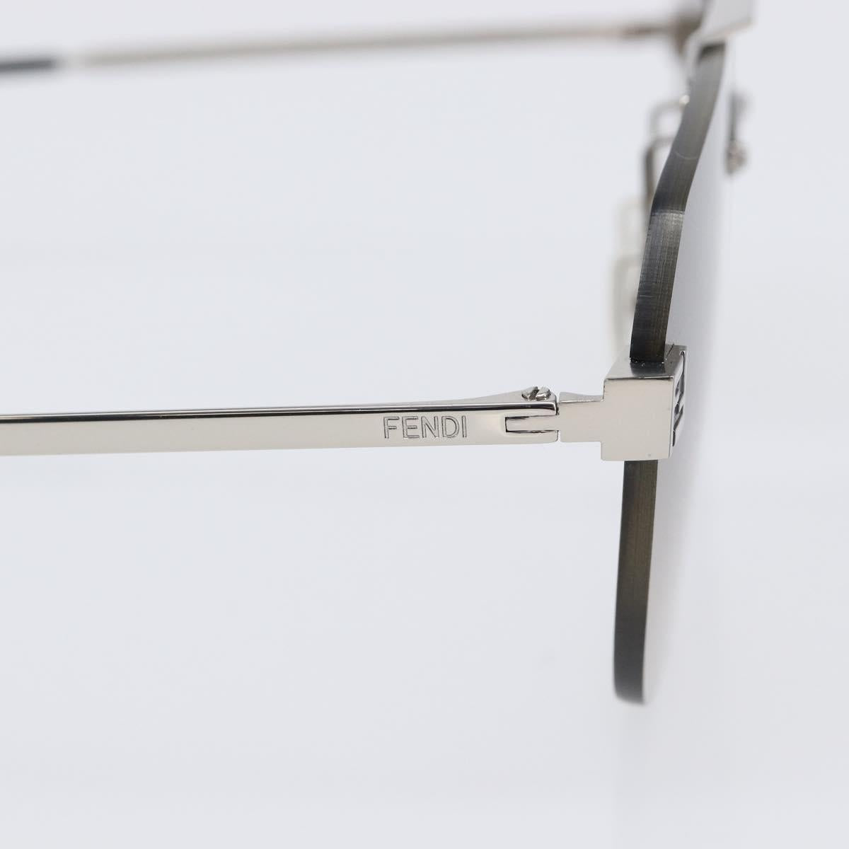 FENDI Rimless Sunglasses metal Black Auth BA15677M