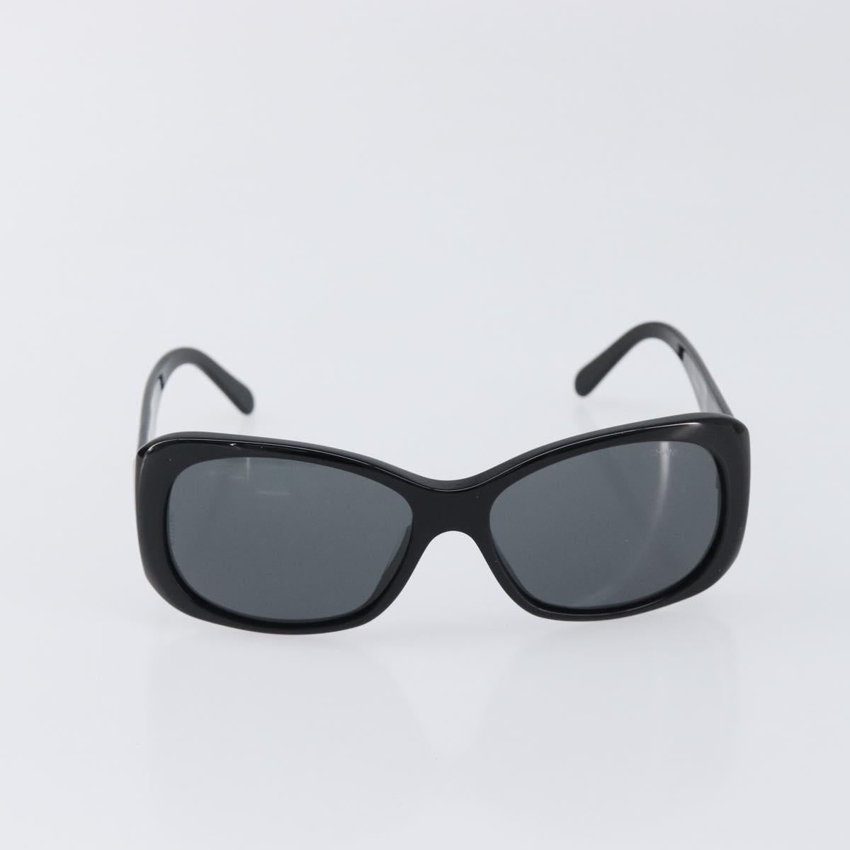 CHANEL Sunglasses plastic Black CC Auth BA15678V