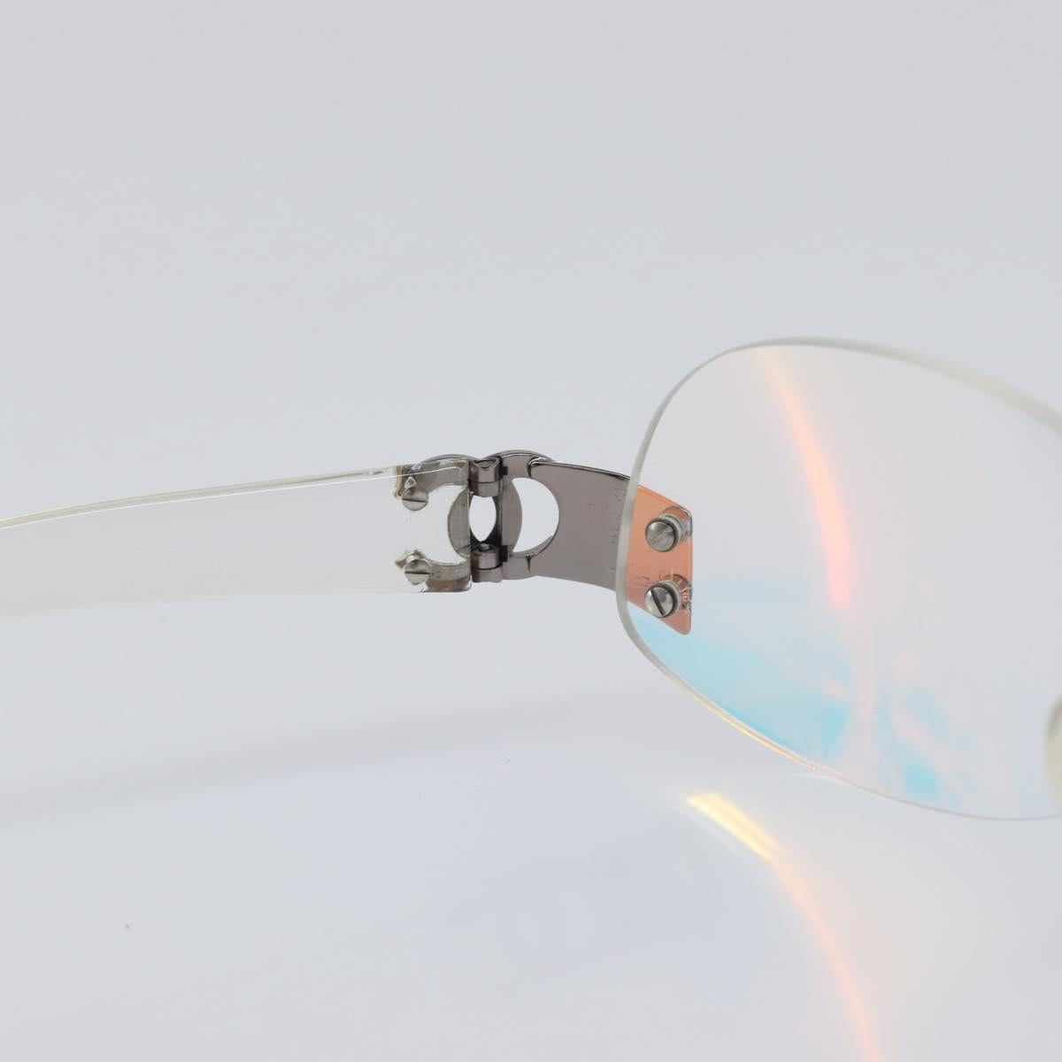 CHANEL Rimless Sunglasses plastic Clear CC Auth BA15679