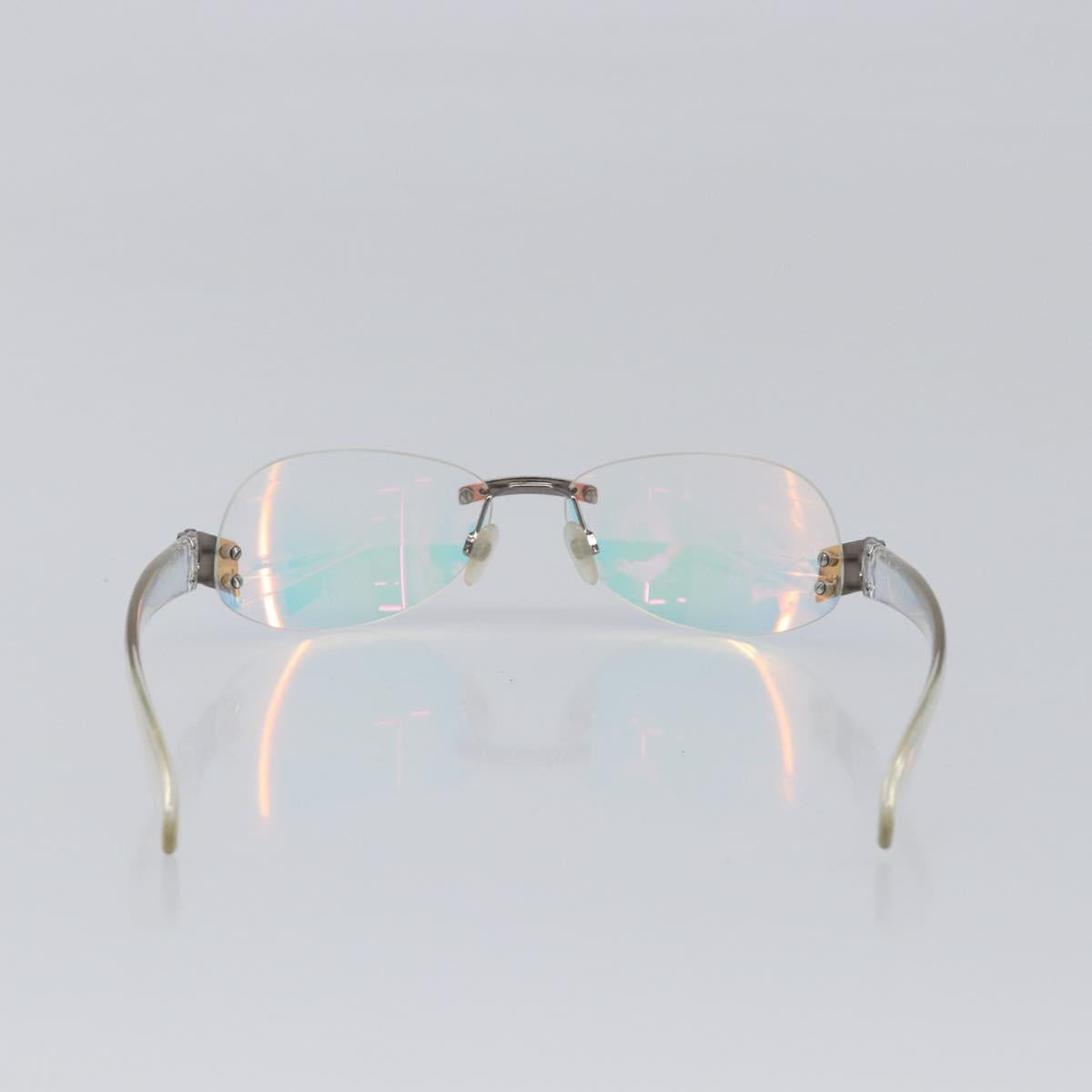 CHANEL Rimless Sunglasses plastic Clear CC Auth BA15679