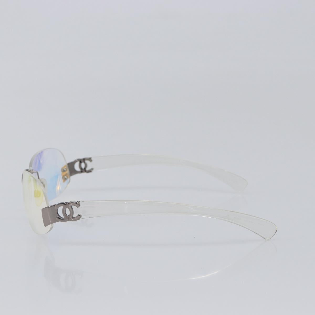 CHANEL Rimless Sunglasses plastic Clear CC Auth BA15679