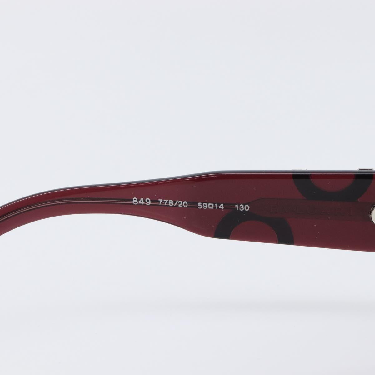 BVLGARI Sunglasses plastic Purple Auth BA15682