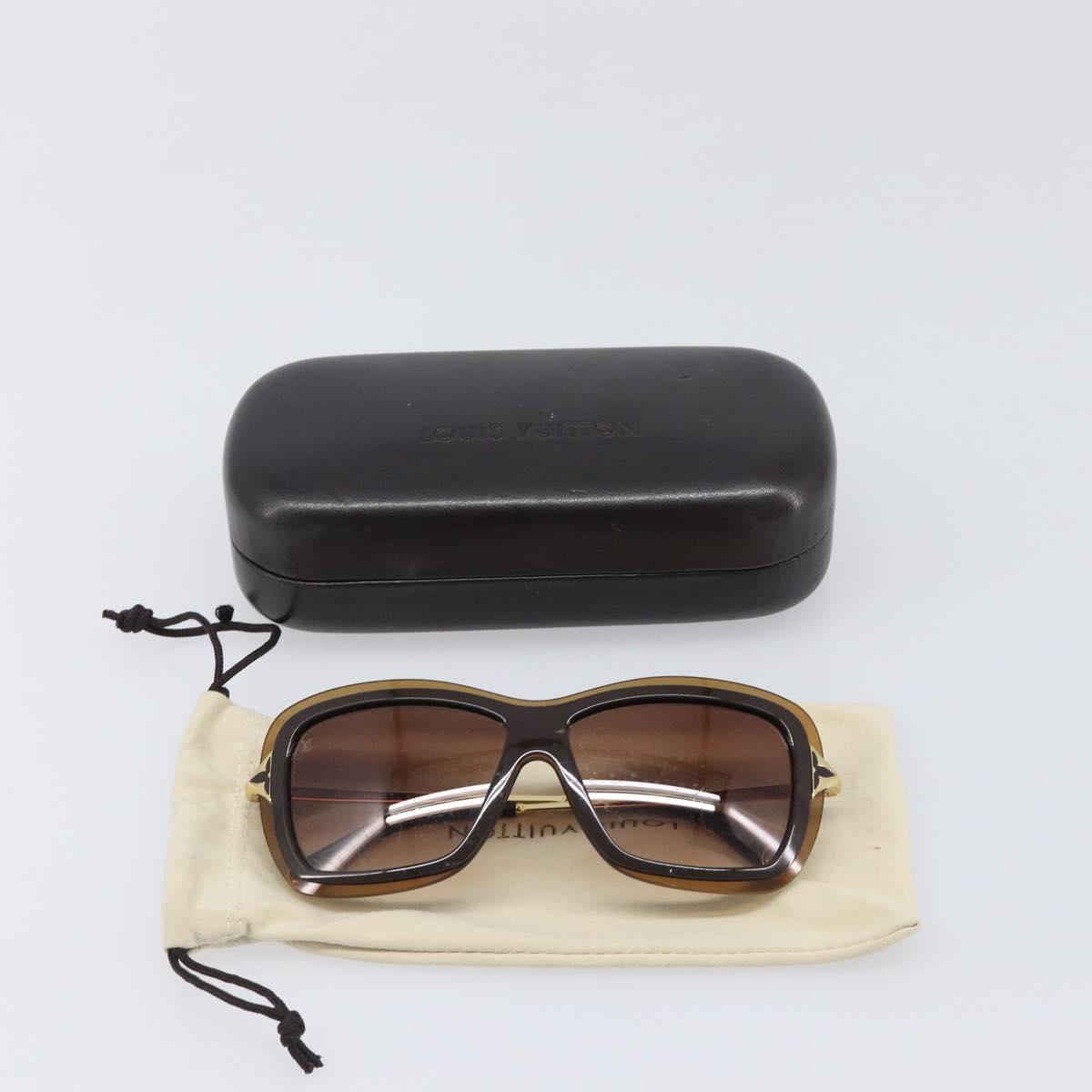 LOUIS VUITTON Sunglasses plastic Brown Z0323W LV Auth BA15683