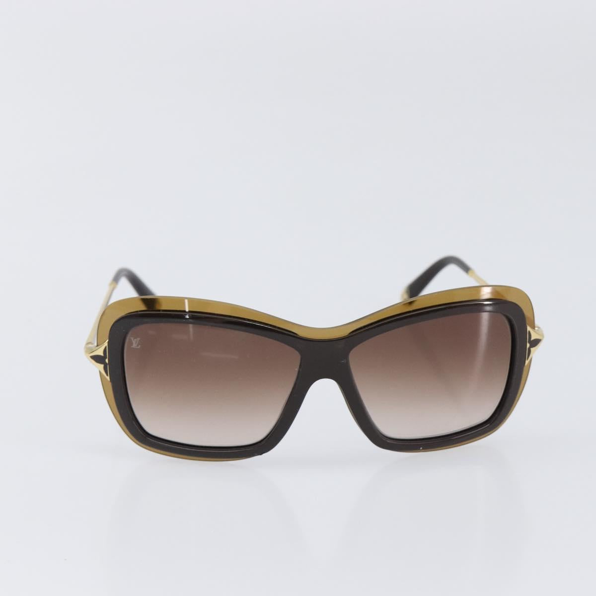 LOUIS VUITTON Sunglasses plastic Brown Z0323W LV Auth BA15683