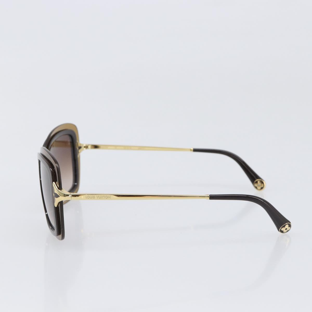LOUIS VUITTON Sunglasses plastic Brown Z0323W LV Auth BA15683