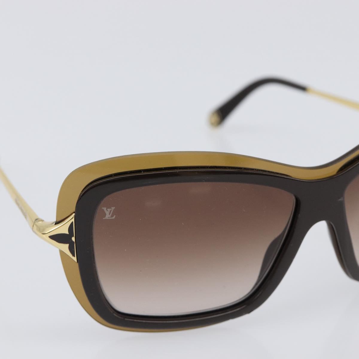 LOUIS VUITTON Sunglasses plastic Brown Z0323W LV Auth BA15683