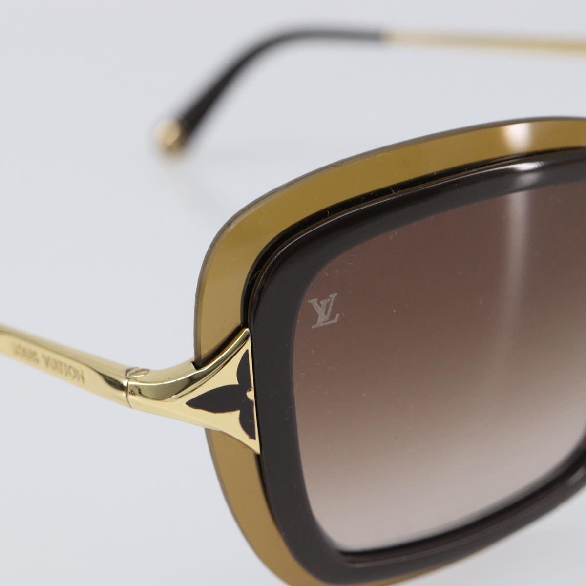 LOUIS VUITTON Sunglasses plastic Brown Z0323W LV Auth BA15683