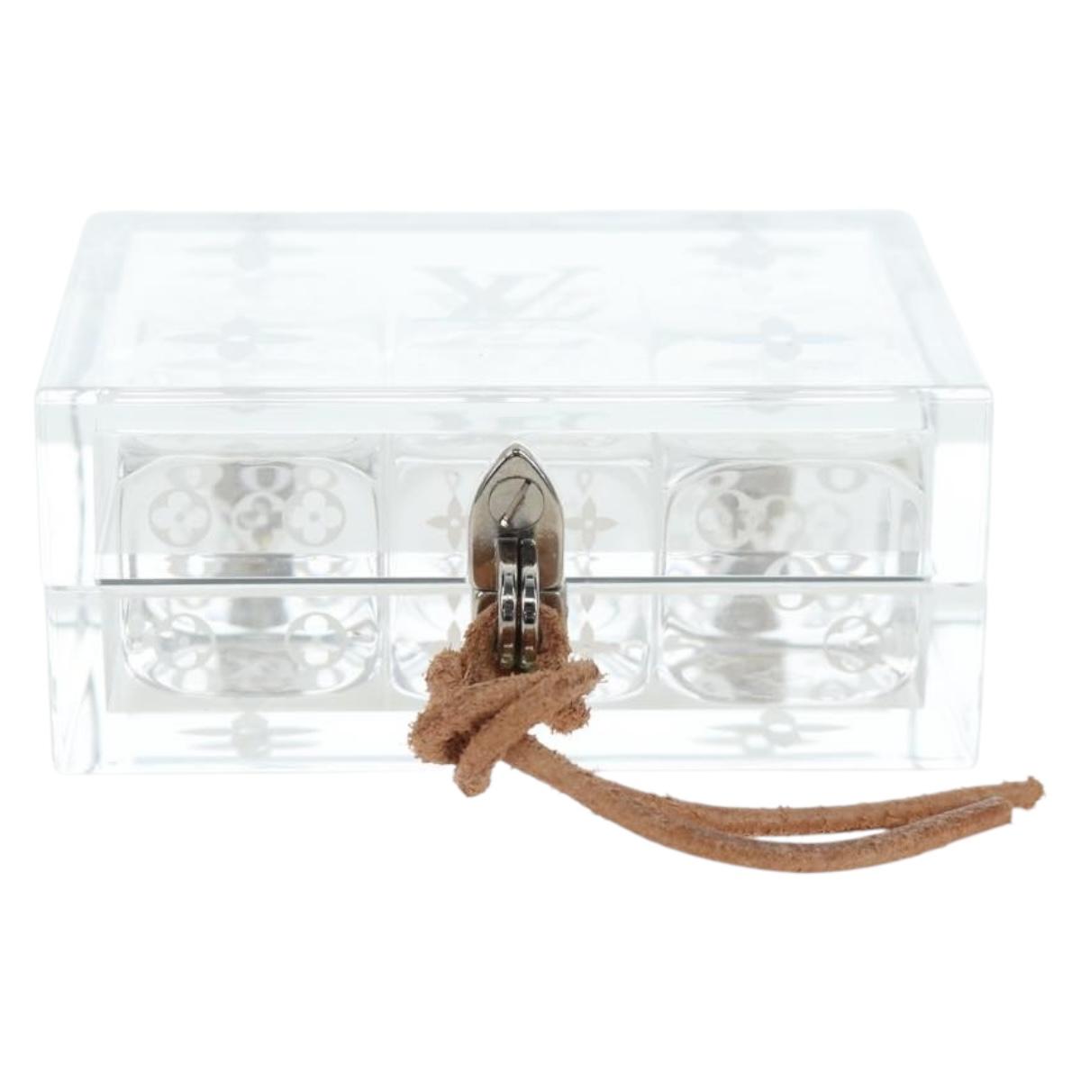 LOUIS VUITTON Dice plastic Clear LV Auth BA15691M