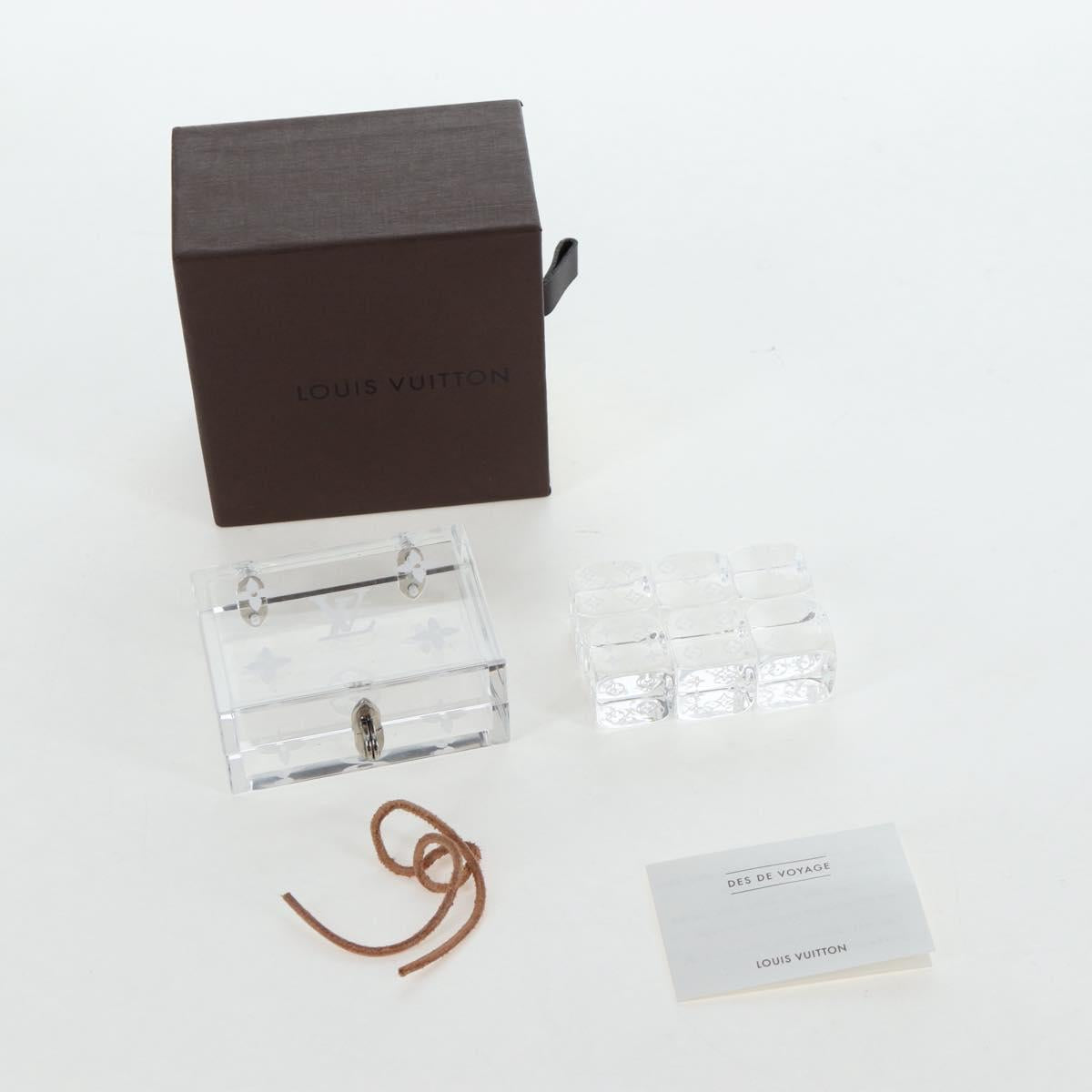 LOUIS VUITTON Dice plastic Clear LV Auth BA15691M