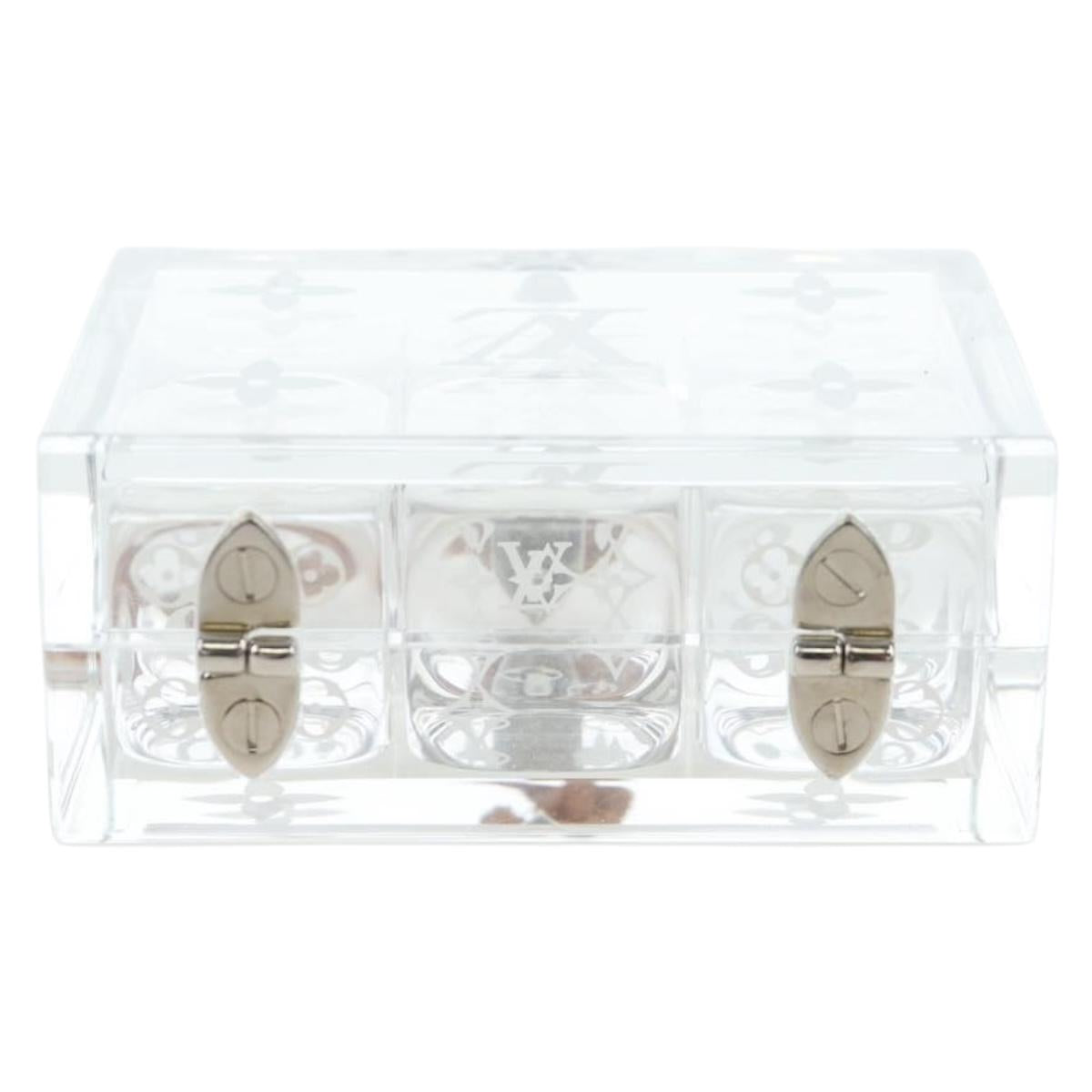LOUIS VUITTON Dice plastic Clear LV Auth BA15691M