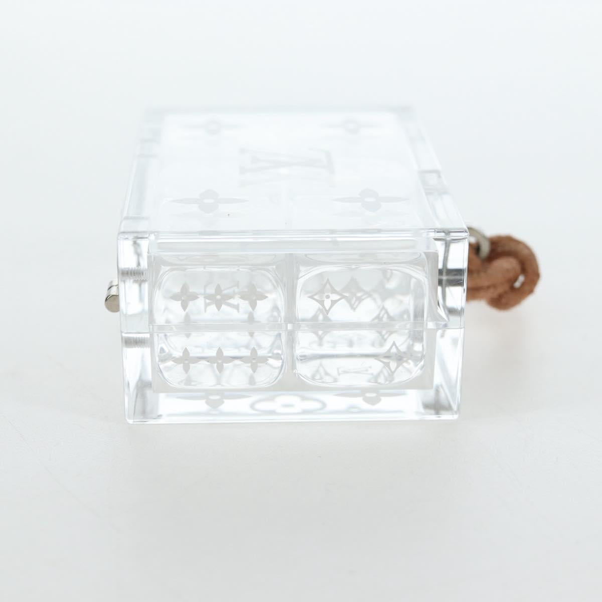 LOUIS VUITTON Dice plastic Clear LV Auth BA15691M