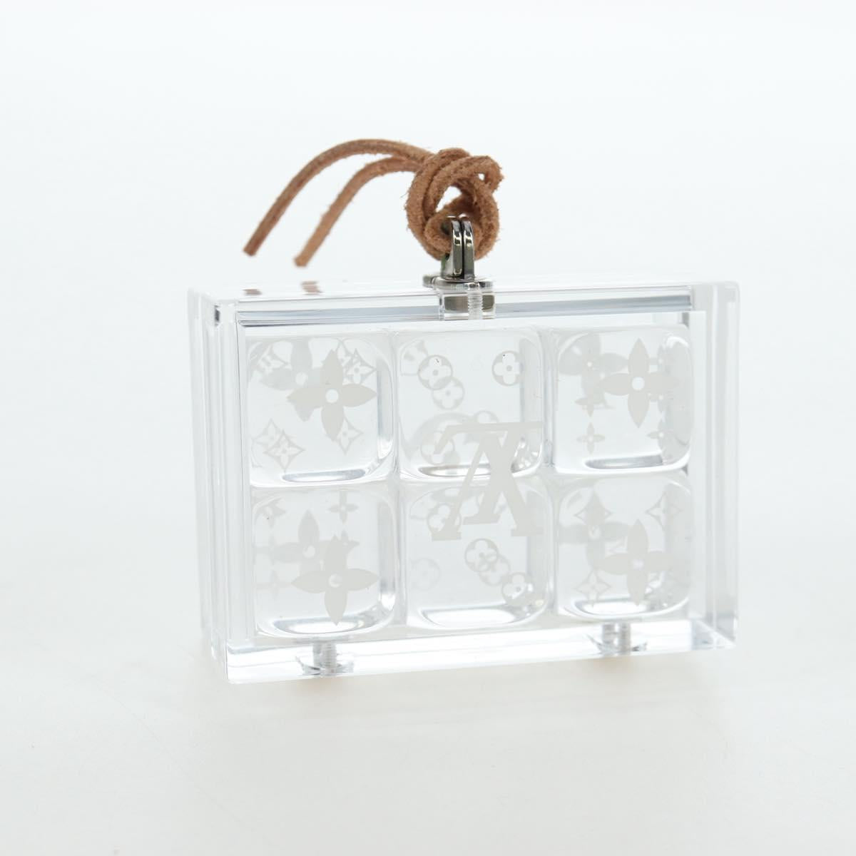 LOUIS VUITTON Dice plastic Clear LV Auth BA15691M
