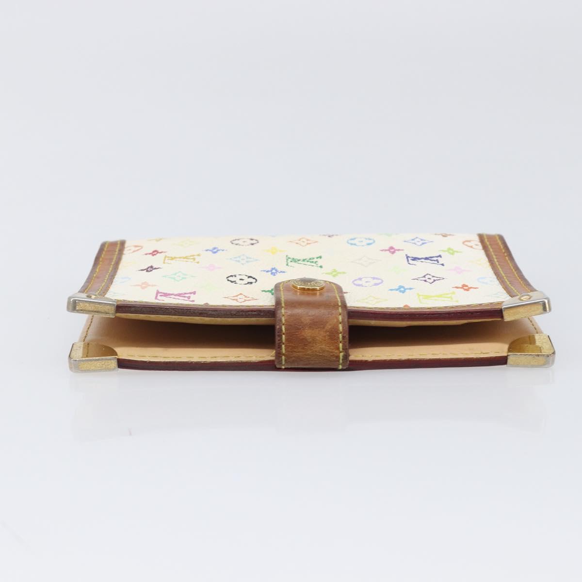 LOUIS VUITTON Monogram Multicolor Agenda PM White R21074 LV Auth BA15692