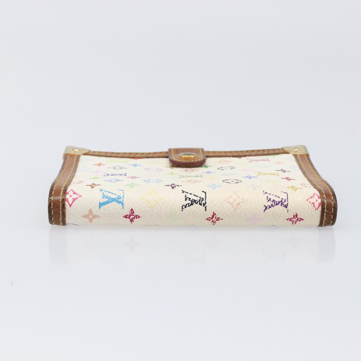 LOUIS VUITTON Monogram Multicolor Agenda PM White R21074 LV Auth BA15692