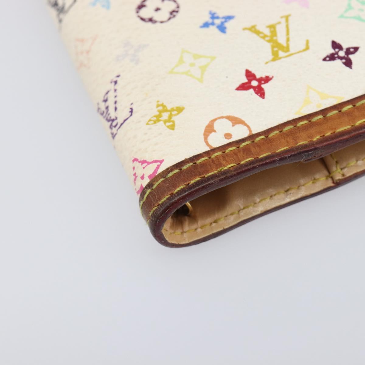 LOUIS VUITTON Monogram Multicolor Agenda PM White R21074 LV Auth BA15692