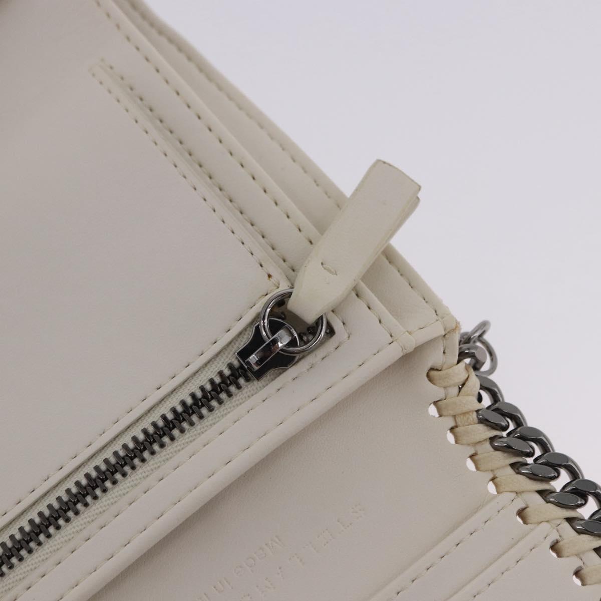 Stella MacCartney Falabella Trifold Wallet Suede Silver 540021 Auth BA15693V