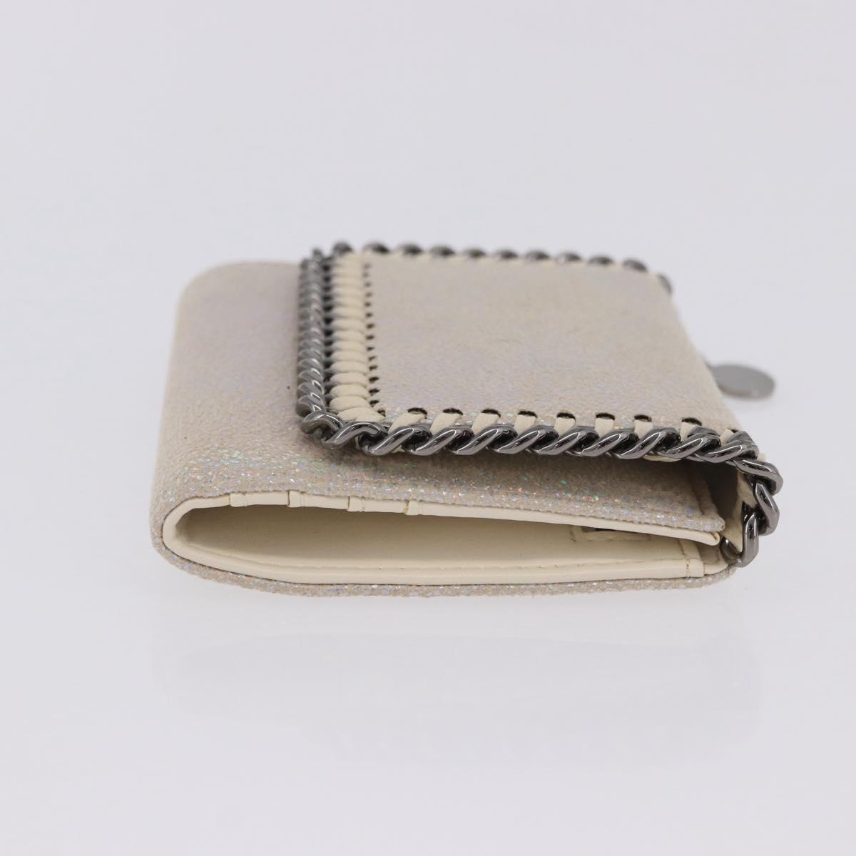 Stella MacCartney Falabella Trifold Wallet Suede Silver 540021 Auth BA15693V