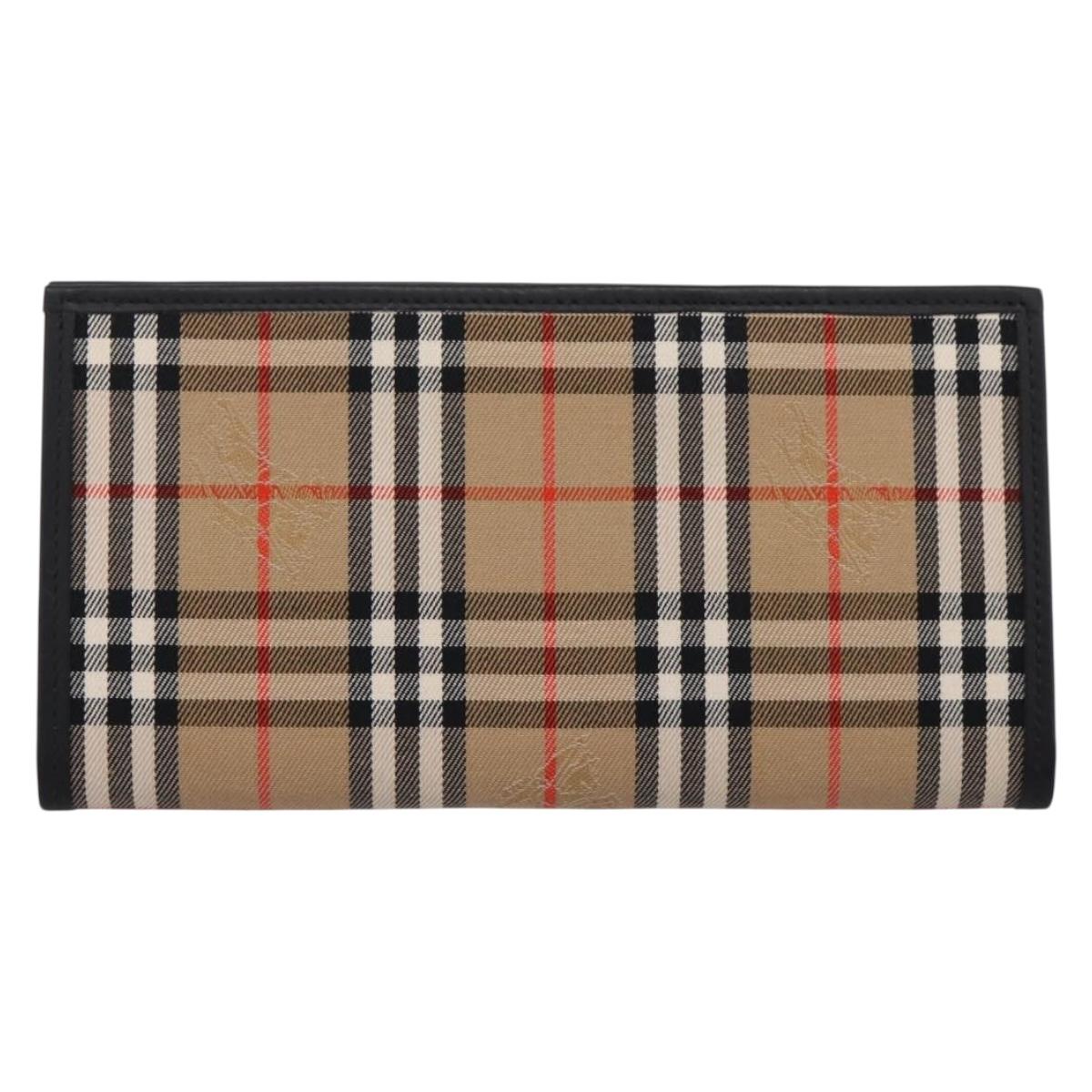 Burberrys Nova Check Planner Canvas Beige Auth BA15694