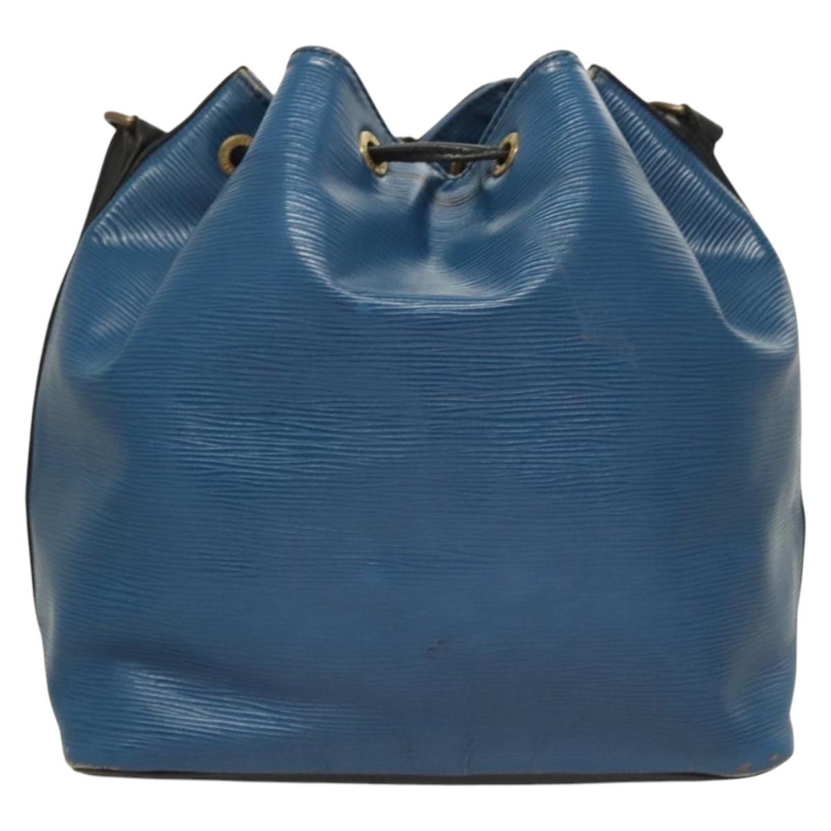 LOUIS VUITTON Epi Petit Noe Shoulder Bag Bicolor Black Blue M44152 Auth BA1570