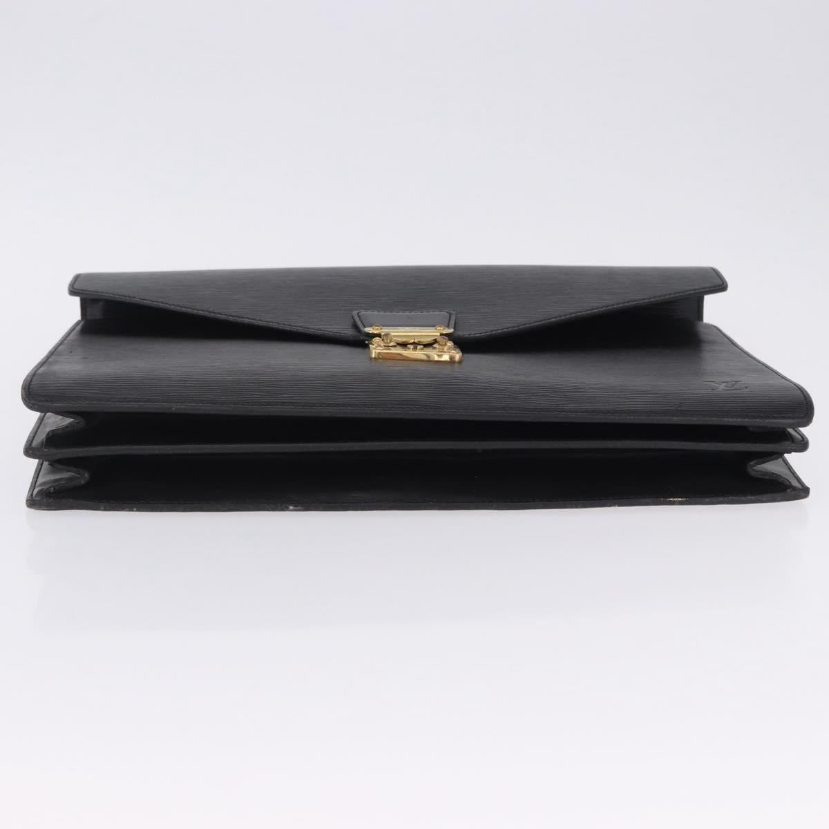 LOUIS VUITTON Epi Serviette Conseiller Business Bag Black M54422 LV Auth BA15701