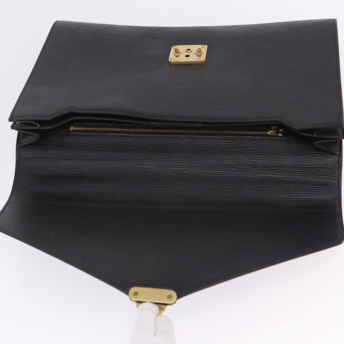 LOUIS VUITTON Epi Serviette Conseiller Business Bag Black M54422 LV Auth BA15701