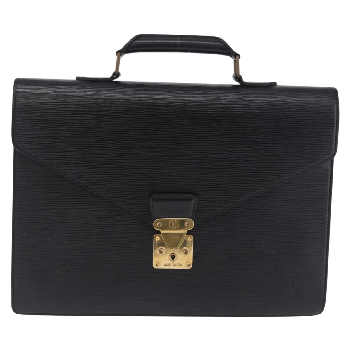 LOUIS VUITTON Epi Serviette Conseiller Business Bag Black M54422 LV Auth BA15701