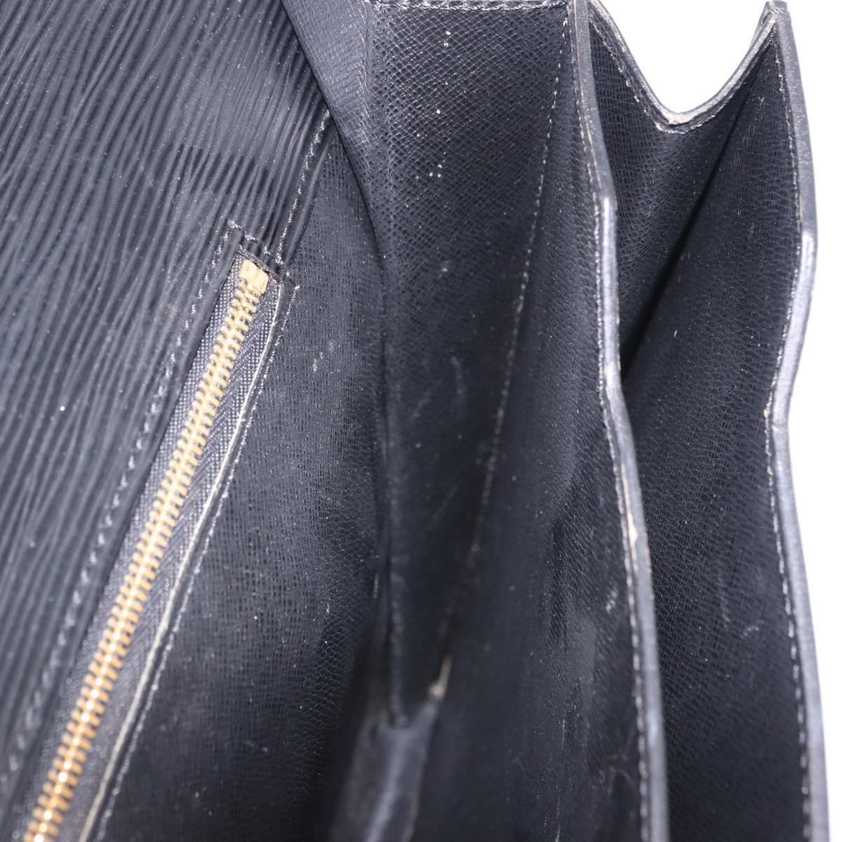 LOUIS VUITTON Epi Serviette Conseiller Business Bag Black M54422 LV Auth BA15701